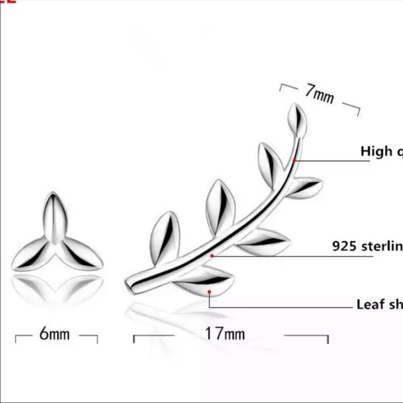 Sterling Silver 925 Stud Earrings - Picture 2 of 5